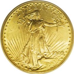 1909/8 $20 MS63 PCGS. The 1909/8 is the only overdate 