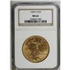 Image 3 : 1909-D $20 MS62 NGC. With a mintage of only 52,000, co 