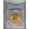 Image 1 : 1909-S $20 MS64 PCGS. A highly lustrous and well struc 