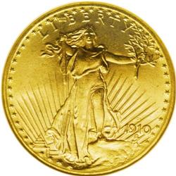 1910-D $20 MS65 NGC. The marvelously preserved surface 