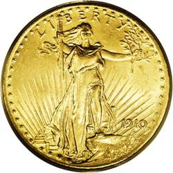 1910-D $20 MS65 PCGS. One of the more commonly availab 