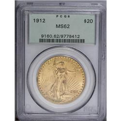 1912 $20 MS62 PCGS. Highly lustrous with green accents 