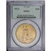 Image 1 : 1912 $20 MS62 PCGS. Highly lustrous with green accents 