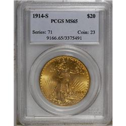 1914-S $20 MS65 PCGS. Despite its mintage of nearly 1. 
