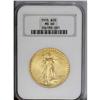 Image 1 : 1915 $20 MS60 NGC. A well struck piece with pleasing l 