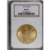 Image 1 : 1915-S $20 MS64 NGC. Lemon-yellow accents appear on ea 
