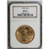 Image 1 : 1922 $20 MS64 NGC. A shining near-Gem that has excelle 