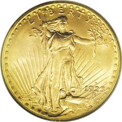 1923-D $20 MS66 PCGS. According to gold coinage expert 