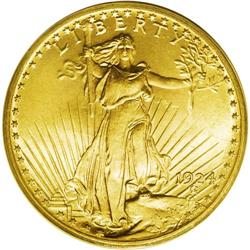 1924 $20 MS66 PCGS. With the second-highest mintage of 
