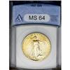 Image 1 : 1927 $20 MS64 ANACS. The predominantly straw-gold surf 