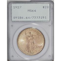 1927 $20 MS64 PCGS. A nicely struck piece from this po 