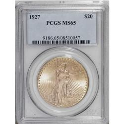 1927 $20 MS65 PCGS. A lovely yellow-gold piece that ha 