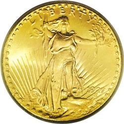 1927 $20 MS66 PCGS. This Premium Gem is solidly struck 