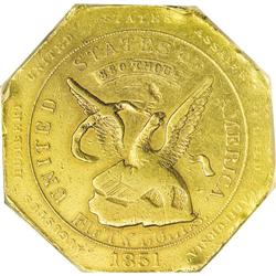 1851 $50 RE Humbert Fifty Dollar, 880 Thous. XF40 PCGS 