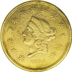 1855 $50 Wass Molitor Fifty Dollar--Damaged, Tooled--N 