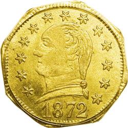 1872 25C Washington Octagonal 25 Cents, BG-722, Low R. 