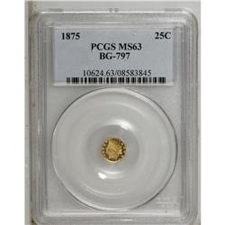 1875 25C Indian Octagonal 25 Cents, BG-797, Low R.4, M 