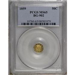 1859 50C Liberty Octagonal 50 Cents, BG-902, Low R.4, 