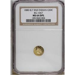 1880/70 50C Indian Round 50 Cents, BG-1067, Low R.4, M 