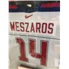 Image 3 : ANDREJ MEZAROS GAME-USED WORLD JUNIOR HOCKEY JERSEY (FRAMED 42" x 46")