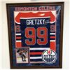 Image 1 : VINTAGE WAYNE GRETZKY DOUBLE CCM SIGNED CUSTOM FRAMED JERSEY ( WG COA)