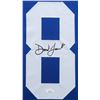 Image 2 : Daniel Jones Signed 31x35 Custom Framed Jersey (JSA COA)