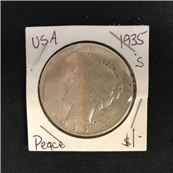 1935 USA PEACE SILVER DOLLAR (SAN FRANCISCO MINTED)