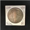 Image 1 : 1934 USA PEACE SILVER DOLLAR (DENVER MINTED)