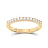 Image 1 : Womens Round Diamond Wedding Single Row Band 1/4 Cttw 14kt Yellow Gold - REF-27N9F