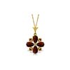 Image 1 : Genuine 2.43 ctw Garnet & Citrine Necklace 14KT Yellow Gold - REF-29Y7F