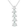 Image 1 : 1 CTW Diamond Necklace 14K White Gold - REF-92Y3X