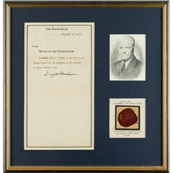 Dwight D. Eisenhower Document Signed