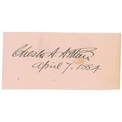 Chester A. Arthur Signature