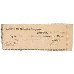 Aaron Burr Signed Check