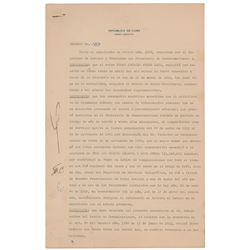 Fidel Castro Document Signed