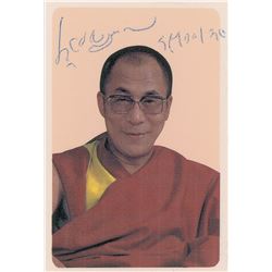 Dalai Lama Signed Prayer Card