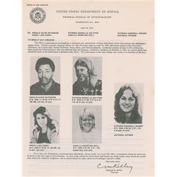 Patty Hearst Wanted Poster