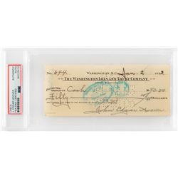 J. Edgar Hoover Signed Check
