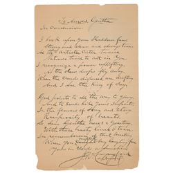 Jack Crawford Signed Poem