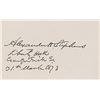 Image 1 : Alexander Stephens Signature