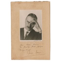 Thomas Mann Signed Photograph