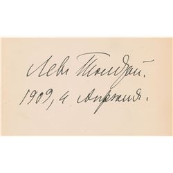 Leo Tolstoy Signed Signature