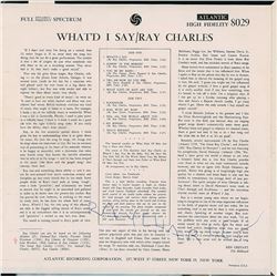 Ray Charles Signed Album
