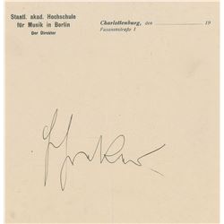 Franz Schreker Signature