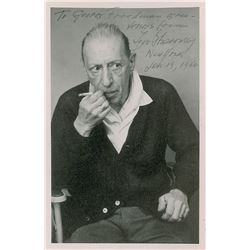 Igor Stravinsky Signed photo