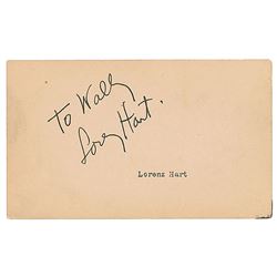 Lorenz Hart Signature