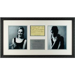 Edie Sedgwick Document Signed