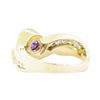 Image 3 : 1.50 ctw Amethyst and Diamond Ring - 14KT Yellow Gold