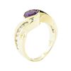 Image 4 : 1.50 ctw Amethyst and Diamond Ring - 14KT Yellow Gold