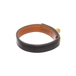 Hermes Black Leather Kelly Dog Bracelet